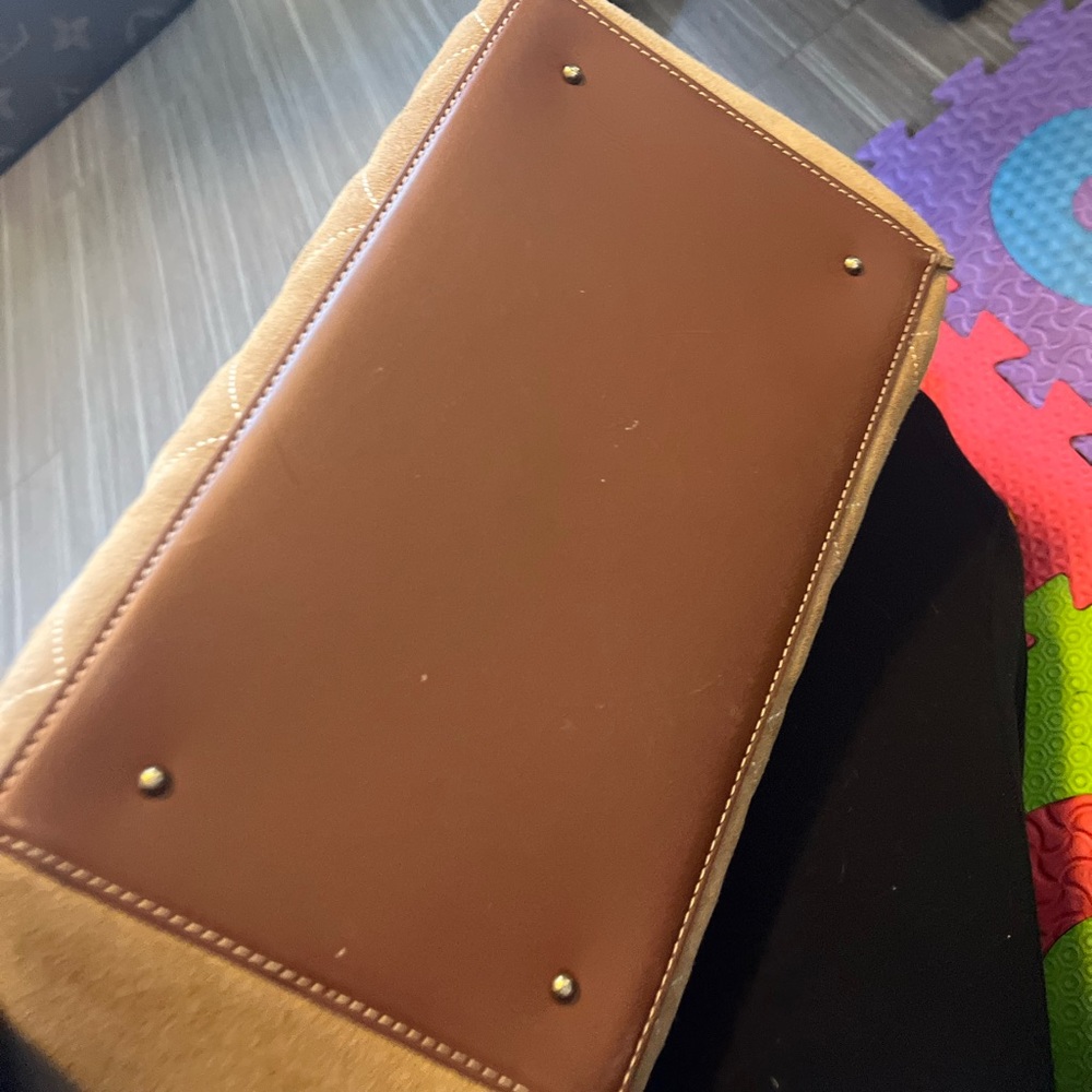 Suede Caroline Herrera large cross body or handle bag.